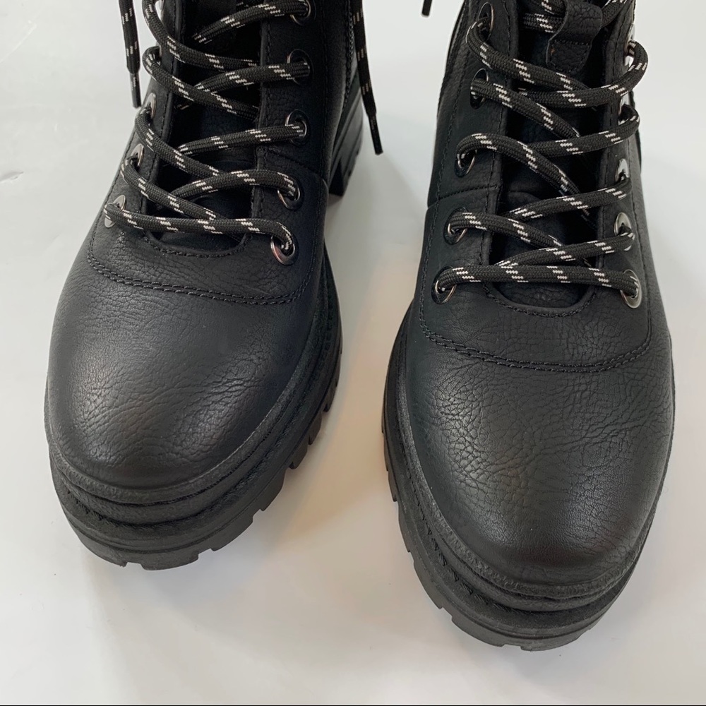 Steve Madden Keystone Faux Fur Leather Combat Boot - Picture 13 of 16